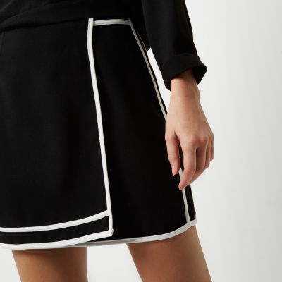 Black sports mini skirt